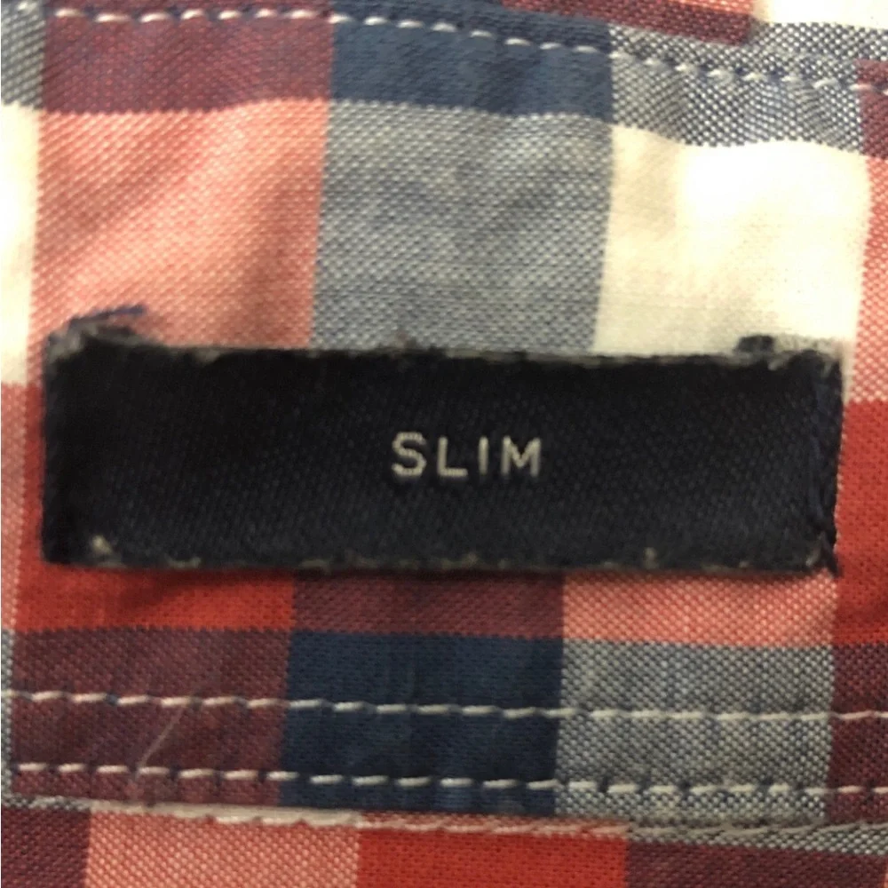 J. Crew Red White and Blue Checkered Button Down Shirt